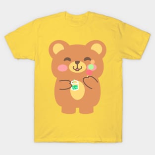 Boba tea , dango and a bear T-Shirt